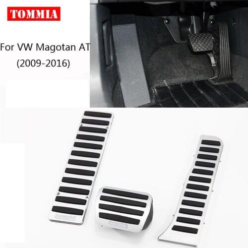 Tommia Pedal Cover Fuel Gas Brake Foot Rest Housing No Drilling For VW Magotan AT 2009-2016 Car-styling