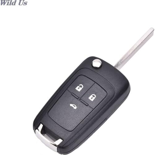 New Folding 3 Button Flip Remote Key Shell Case Cover Fob for Chevrolet Cruze