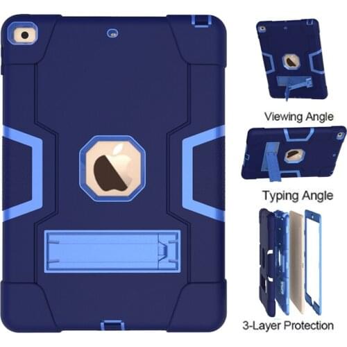 Shockproof Cover for iPad 10.2 2020 Silicone Hybrid Case with Kickstand for iPad 10.2 2019 7th Gen Protective Shell+Stylus