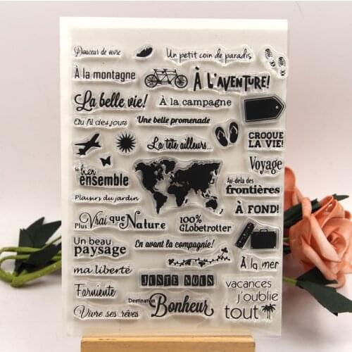 KLJUYP French Clear Stamps Scrapbook Paper Craft Clear stamp scrapbooking