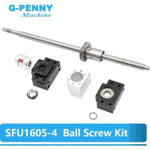SFU1605 Set RM 1605 Rolled ball screw C7 type with end machined & ball nut & nut housing & BK/BF12 & coupler