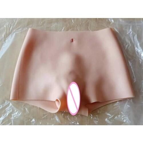 70CM Enhancer Hip Silicone Realistic Vagina Panty Shemale Crossdresser Pussy Pants Transgender Artificial Sex Fake Underwear 1G