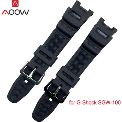 Silicone Strap Watchband for Casio G-shock SGW-100 SGW100 Rubber Sport Waterproof Men Replace Band Bracelet Watch Accessories