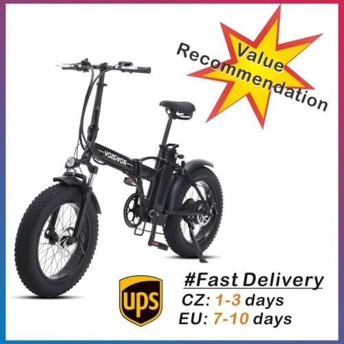 VOZCVOX Ebike 500W 20Inch Electric Bike Folding Bicycle City Bikes With 48V 15Ah Battery,Shimano 7 Speed