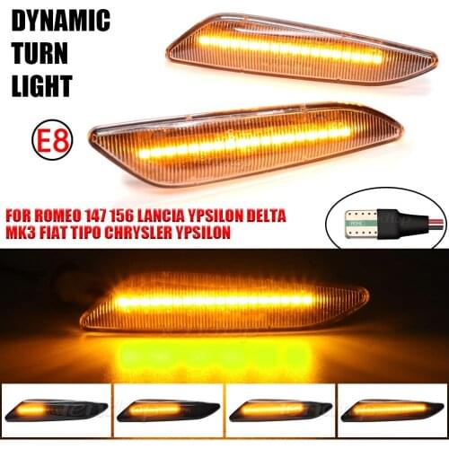 LED Flowing Turn Signal Blinker Light Side Marker Lamp Car Styling For Alfa Romeo 156 / 156 Sportwagon Typ (932) / 147 Typ (937)