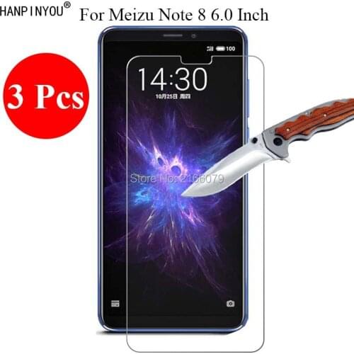 3 Pcs/Lot New 9H 2.5D Tempered Glass Explosion-proof Screen Protector For Meizu Note8 Note 8 6.0" Protective Film + Clean Tools
