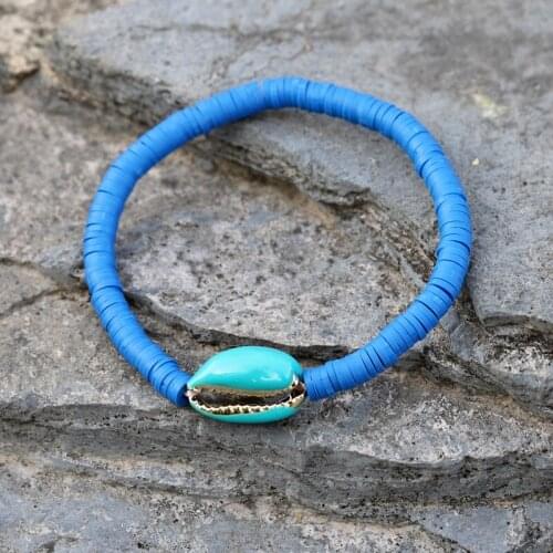 Bracelets for Woman Fashion Simple Polymer Clay Colorful Shell Bracelet Female Gift Beach Jewelry