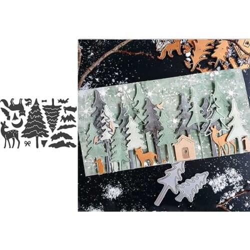 Winter forest set metal cutting dies cut die mold for diy scrapbooking cards making paper crafts knife mould new 2020 diecuts
