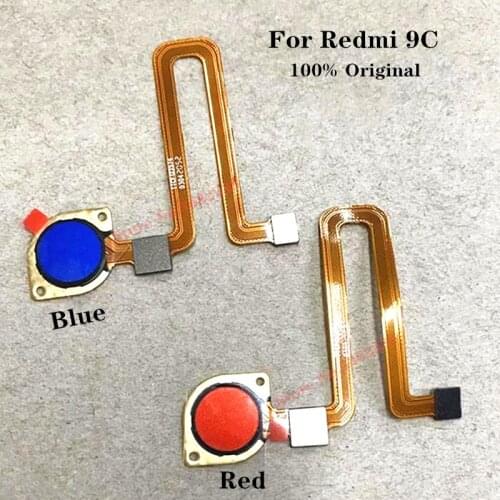 100% Original Fingerprint Sensor Flex Cable For Xiaomi Redmi 9C Touch ID Home Main Buttons Connector Fingerprint scanner