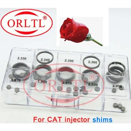 50 pieces / box C6 Diesel injector Shims, Injector Shims size:(2.33-2.37 ,1.97-2.05) FOR CAT C6 E1024016