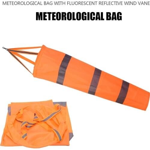 80cm Airport Aviation Fluorescent Reflective Wind Sock Weather Wind Vane Outdoor Aviation Wind Sock Lightweight For Meteorology