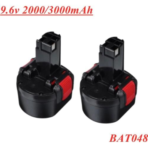 BAT048 9.6V 2000mAh 3000mah Ni-CD nimh Rechargeable Battery Power Tools Battery for Bosch PSR 960 BH984 BAT048 BAT119