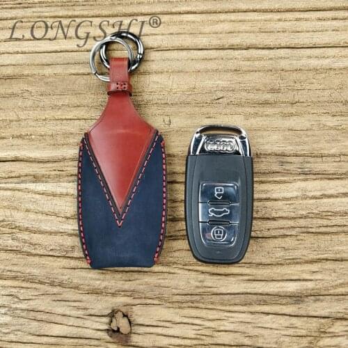 Hot Super quality 100% PU Leather Key Cover Case For Audi A6L A4L Q3 Q5 Q7 A3 A4 A5 A6 A7 A8 TT RS Top Auto Accessories
