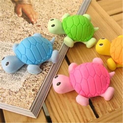 DL Korean cute little turtle stationery creative simulation animal rubber eraser Trolltech