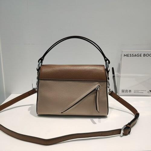 Leather Messenger Bag Female Bag 2021 New Trendy Fashion Cowhide Handbag Large Capacity Casual All-match Shoulder Bag