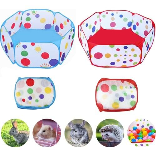 Pet Playpen Foldable Small Animals Cage Exercise Playing Fence For Small Dog Cat Rabbits Hamster Toy Outdoor Swimming Pool