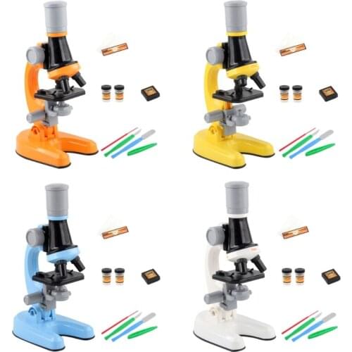 Microscope Kit Lab LED 100X-400X-1200X Home School Science Educational Toy Gift 77HD