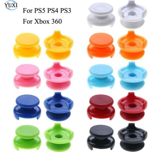 YuXi 2pcs For PlayStation 4 5 PS4 PS5 Controller Thumbsticks Cover Thumb Joystick Extender Caps For Xbox 360 Gamepad