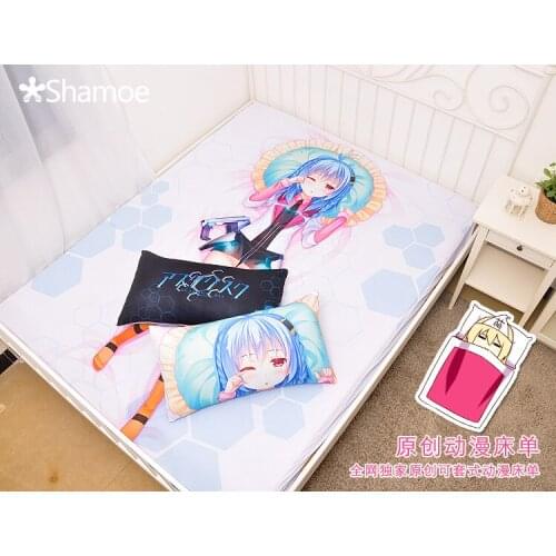 Anime Cartoon Asterisk Milk Silk Mattress Cover Fitted Sheet Fitted cover bedspread counterpane No.087