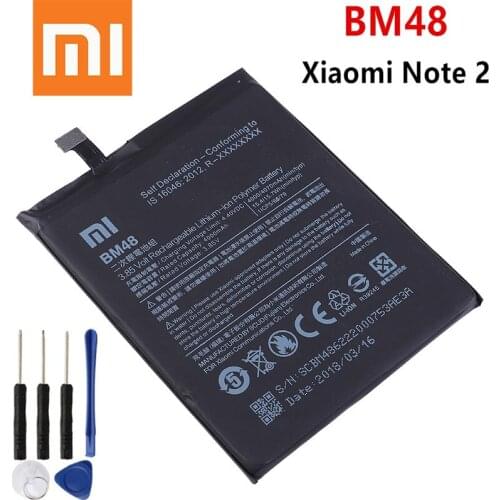 Original Phone Battery for Mi Note2 Battery Xiaomi Mi Note 2 BM48 Batteries Bateria for Xiaomi Note2 + Gift Tools