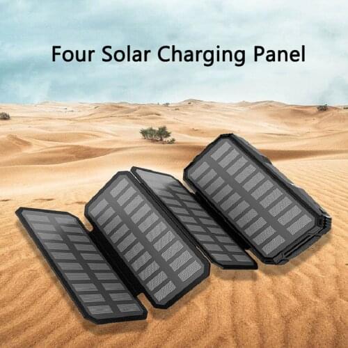 20000mAh Solar Powerbank Portable Charger External Battery 2 USB Poverbank for iPhone 11 pro X Samsung Xiaomi Phone Power Bank