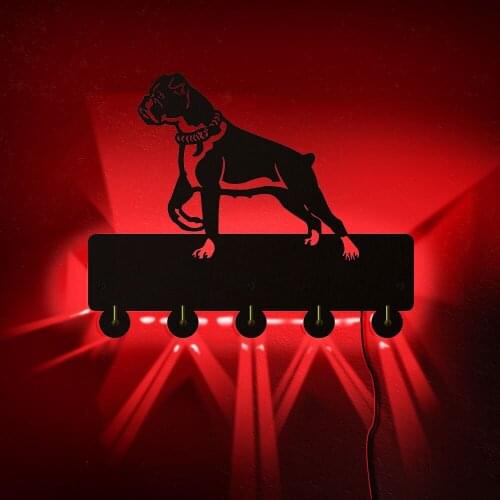 Boxer Dog Wall Door Animals Coat Clothes Key Hook Hanger Living Room Decorative Wall Light Vintage Hook Dog Lover Housekeeper
