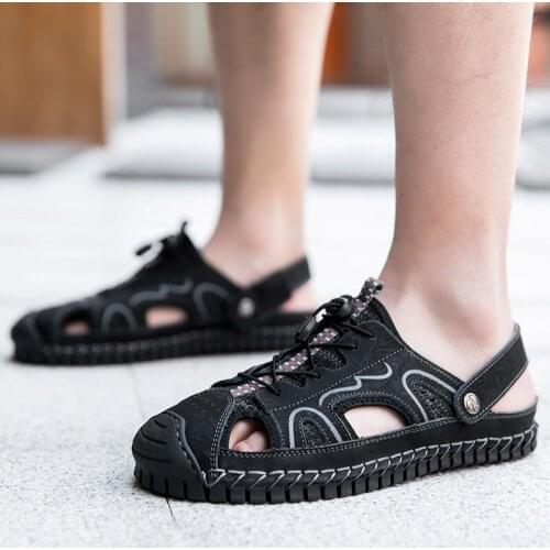 Zapato Hombre Verano Zomer Schoenen Mannen Summer Casual Shoes Men Sandals Male Beach Sneakers Leather Mens Slippers