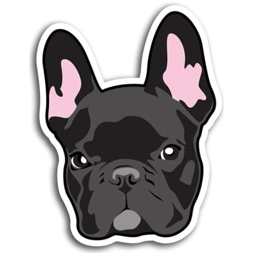A0525#13cm/17cm Removable Decal Frenchie On Board French Bulldog Dogs Car Sticker Waterproof Accessories on Bumper Rear Window