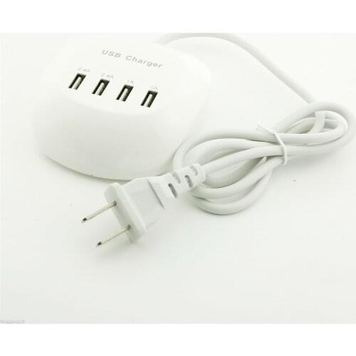 1pcs US/EU 4-Port Fast USB Charging Power Strip Adapter Wall Travel Desktop Charger Hub 1m