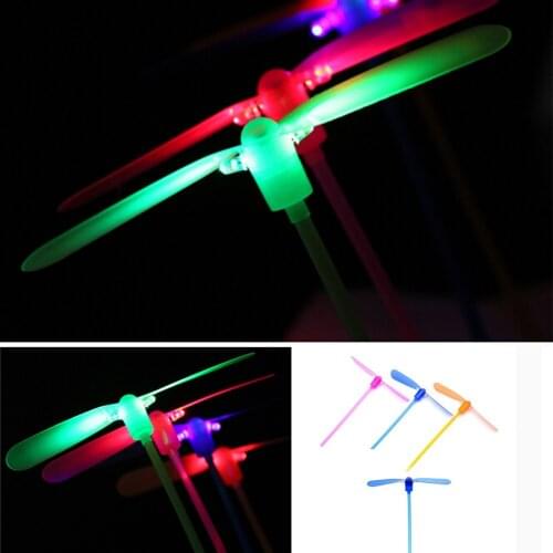 LED Unisex Classical Toy Dragonfly Flying Spinning Light-up Traditional Colorful Children Toys Gift For Kids