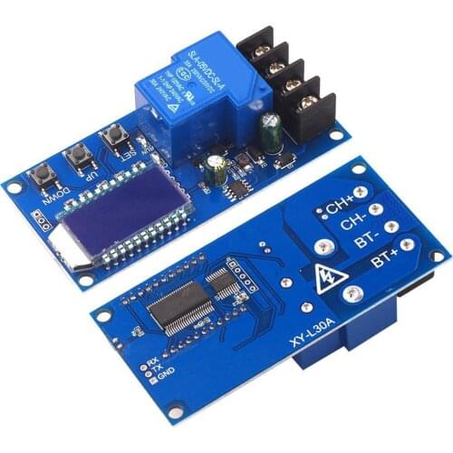 30A 6-60V Lead-Acid Lithium Battery Charger Control Module with LCD Automatic Charging Control Overcharge Protection Board