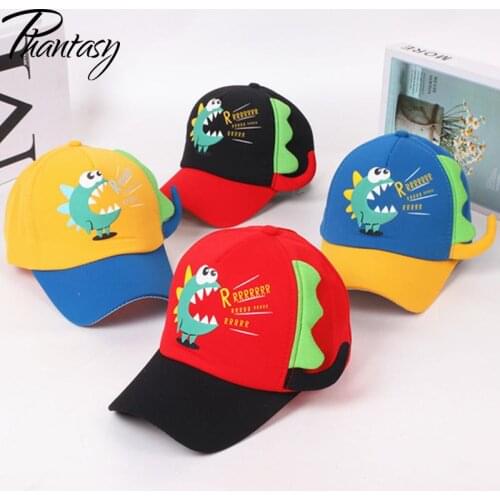 Zawaland Childrens Cute Cartoon Dinosaur Cap Summer Shade Baseball Cap Fashion Kids Girl Boy Adjustable Hat Unisex Sun Hats