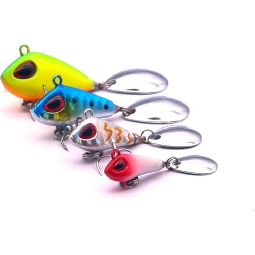 1PCS Rotating Sequins Metal VIB Fishing Lure Spinner Sinking Wobblers 6g/10g/17g/25g Crankbait Spoon Baits Fishing Tackle