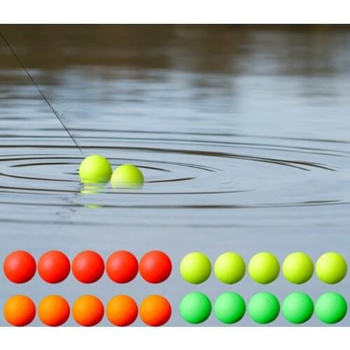 5Pcs Fishing Floating Bobbers Fluorescent Drift Ball Foam Strike Indicator Fishing Float Buoyancy Ball Fishing Accessory