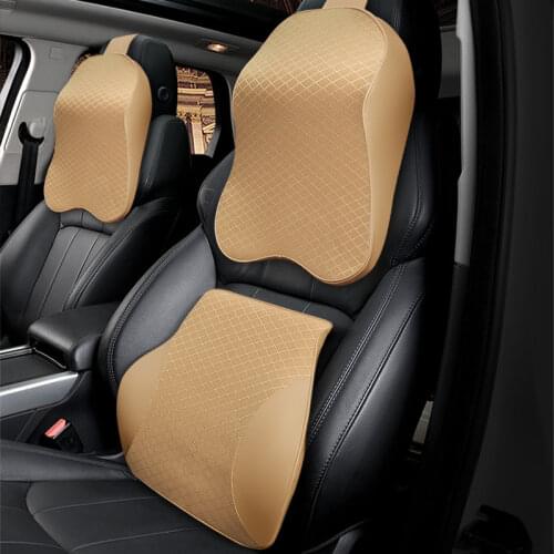 Car Neck Headrest Pillow Cushion Auto Seat Head Support Neck Protector Automobiles Lumbar Support Memory Cotton Car Accessories