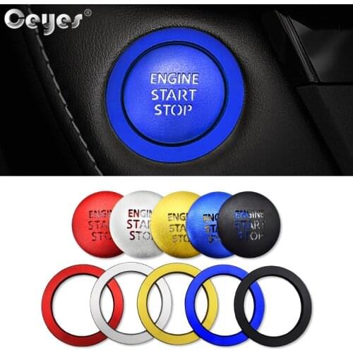 Ceyes Car Accessories Engine Stickers Styling Start Stop Ring Auto Button Trim Cover Case For Lexus For Toyota Corolla C-HR Rav4