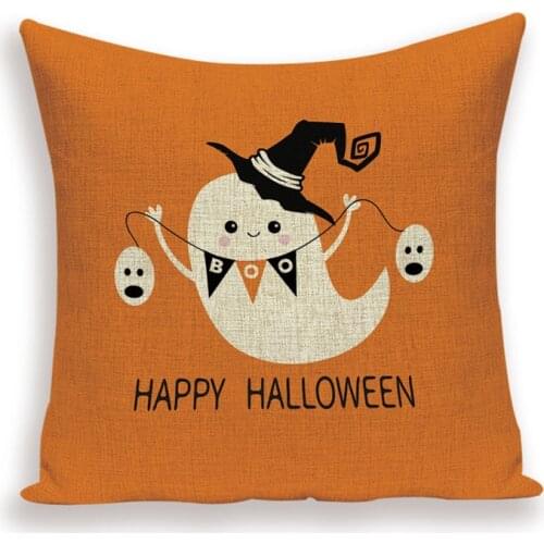 Happy Halloween Cushions Covers Skull Trick or Treat Throw Pillow Cases Sofa Bed Pumpkin Ghosts Deco Table Mariage Sierkussen