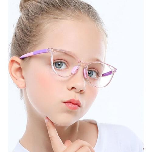 Kids Anti Blue Light Tr90 Optical Frames Student Round Fashion Computer Glasses 50176