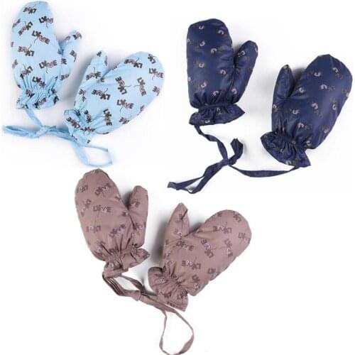 Kids winter gloves baby boys girls warm down Mittens Full Finger Gloves For 3-11Y Kids Gloves little kids outwear children wear