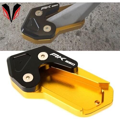 For KYMCO AK550 AK 550 2017 2019 2018 2020 CNC Kickstand Side Stand Plate Enlarge Extension Motorcycle Accessories