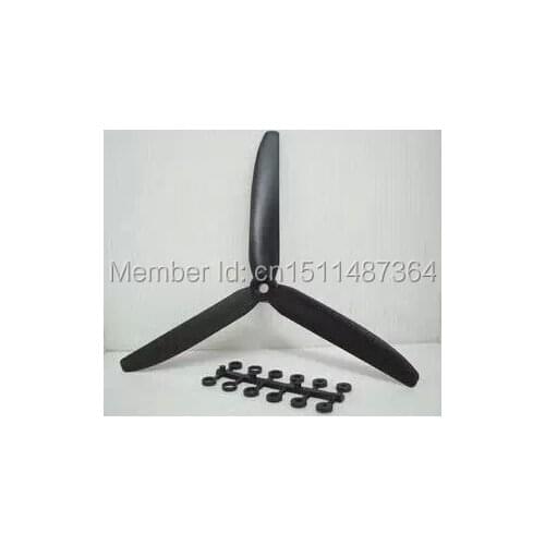 GWS 8040/9050/1060 3-blade Rotating black Propeller (2pcs CW and 2pcs CCW)