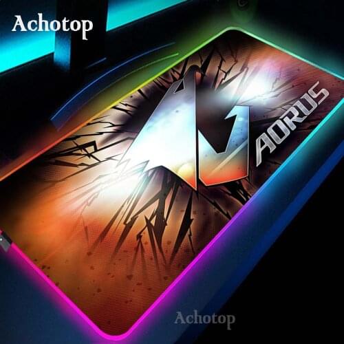 Giga Aorus Gaming Mouse Pad Computer Mousepad RGB Large Mouse Pad PC Gamer XXL Mouse Carpet Big Mause Pad Desk Mat with Backlit