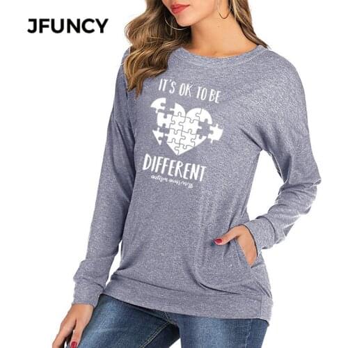 JFUNCY 2020 Autumn Long Sleeve T Shirt Women Loose Tees O-Neck Tops Plus Size Casual Lady Pullover Female T-shirts