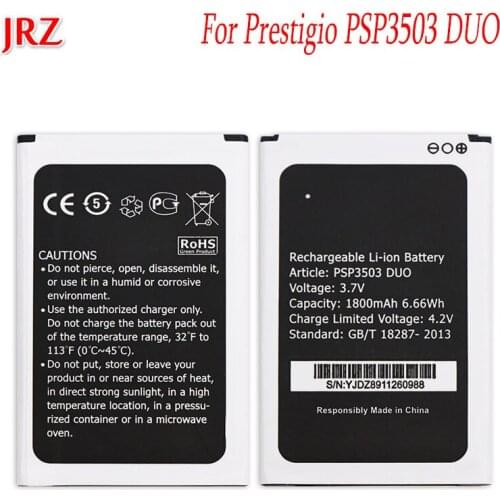 JRZ 3.7V 1800mAh PSP3503 DUO battery For Prestigio Wize C3 PSP3503 DUO PSP 3503 phone Replacement Batteries Bateria