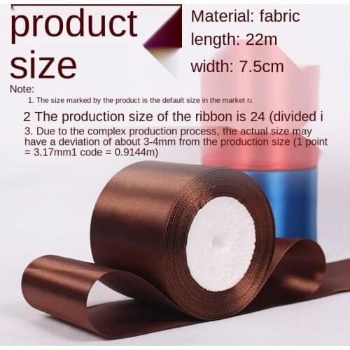 22Meters 80mm Single Face Satin Ribbon Cheap Wedding Party Birthday Christmas Decortive Tapes 5-110