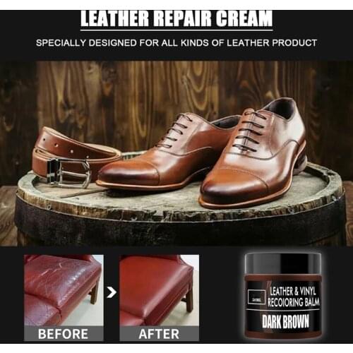 58g/Bottle Multipurpose Leather Re-Coloring Cream Leather Coat Shoes Sofa Refurbishing Liquid with Vivid Colour F19A