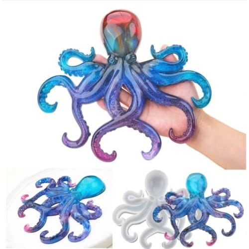 New Transparent Silicone Mould Dried Flower Resin Decorative Craft DIY Large Octopus Mold epoxy resin molds for jewelry