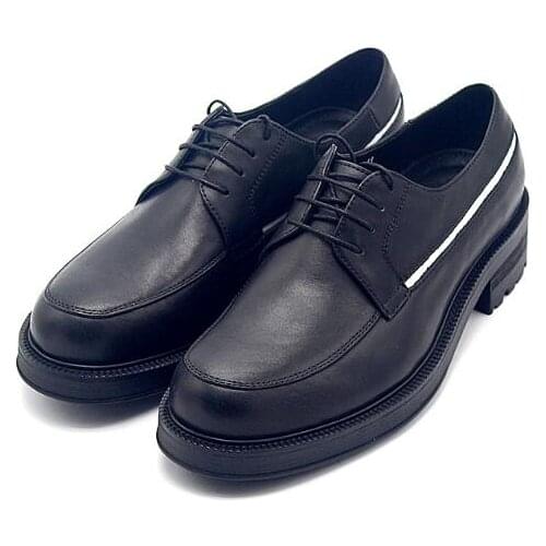 New Style Classics Black Men Shoes Genuine Leather High Quality Lace up Casual Shoes Derby Shoes