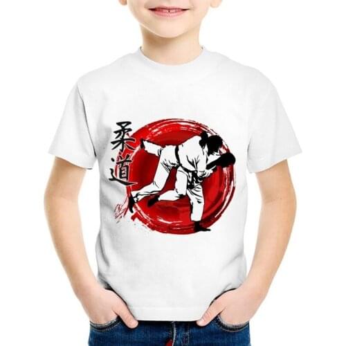 2020 New Kids Fashion Print Judo Funny T-shirts Children Cool Summer Baby Casual Clothes Short Sleeve Tees Tops For Boys/Girls