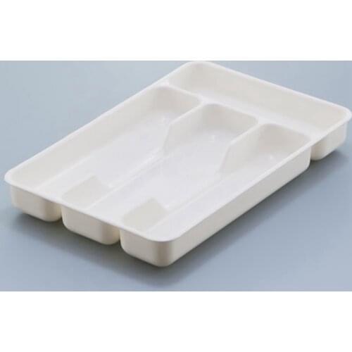 Cutlery Organizer Box Kitchen Drawer Organizer Separation Finishing Storage Box Eco-Friendly PP Tray Spoon Knife Fork